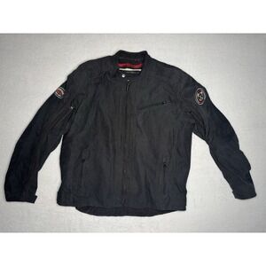 Street & Steel‎ Black Padded Motorcycle Riding Jacket Brotherhood Patch Sz XL